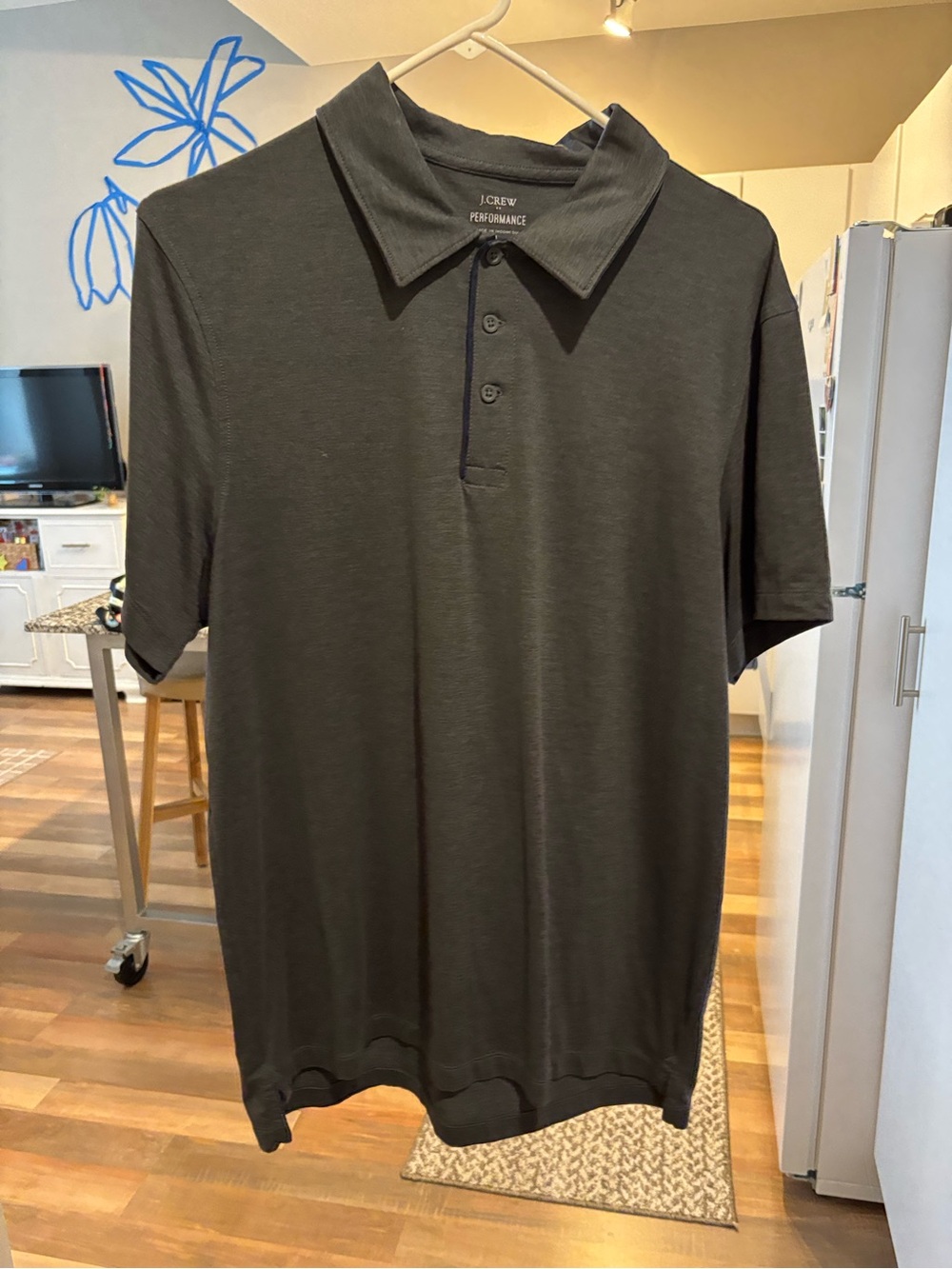 J. Crew Factory Men's Dark Charcoal Performance Polo